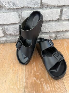 Birkenstock Arizona Full Leather Black Sandals Men/Women